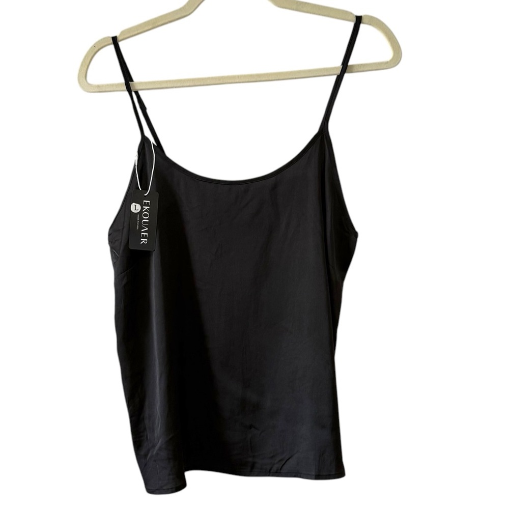 NWT Ekouaer Black Sleeveless Camisole Top – Size Large